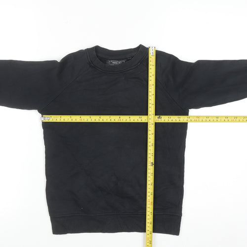 Next Boys Black Cotton Blend Pullover Sweatshirt 7 Years