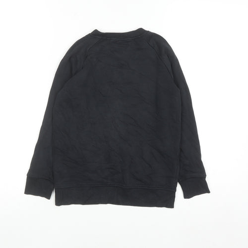 Next Boys Black Cotton Blend Pullover Sweatshirt 7 Years
