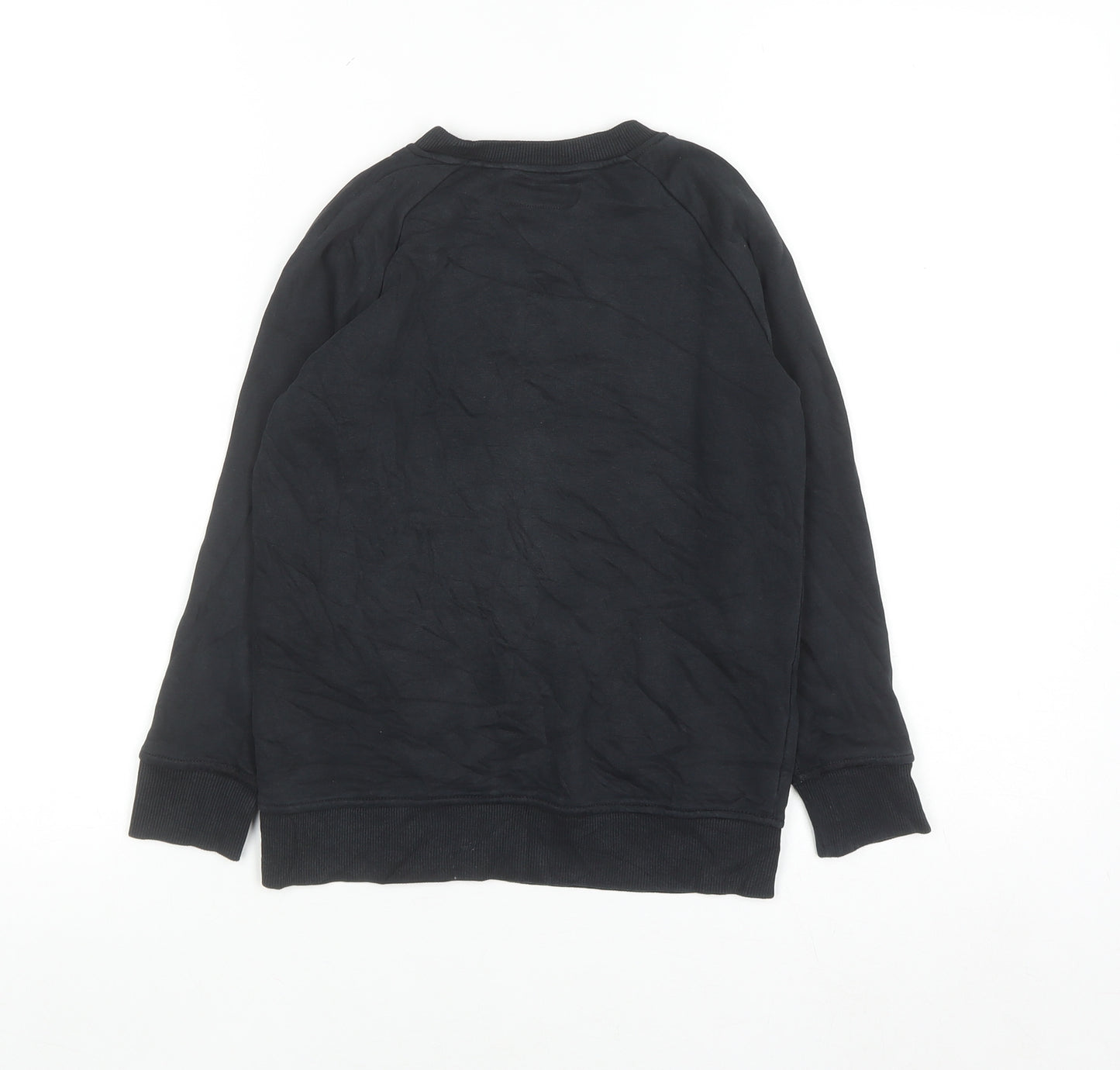 Next Boys Black Cotton Blend Pullover Sweatshirt 7 Years