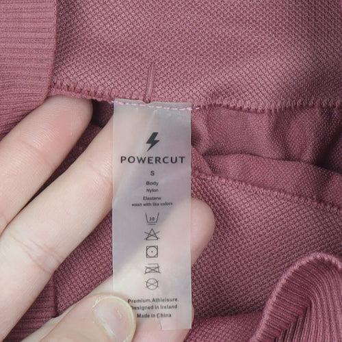 Powercut Womens Pink Seamless High Waist Gym Leggings Size S