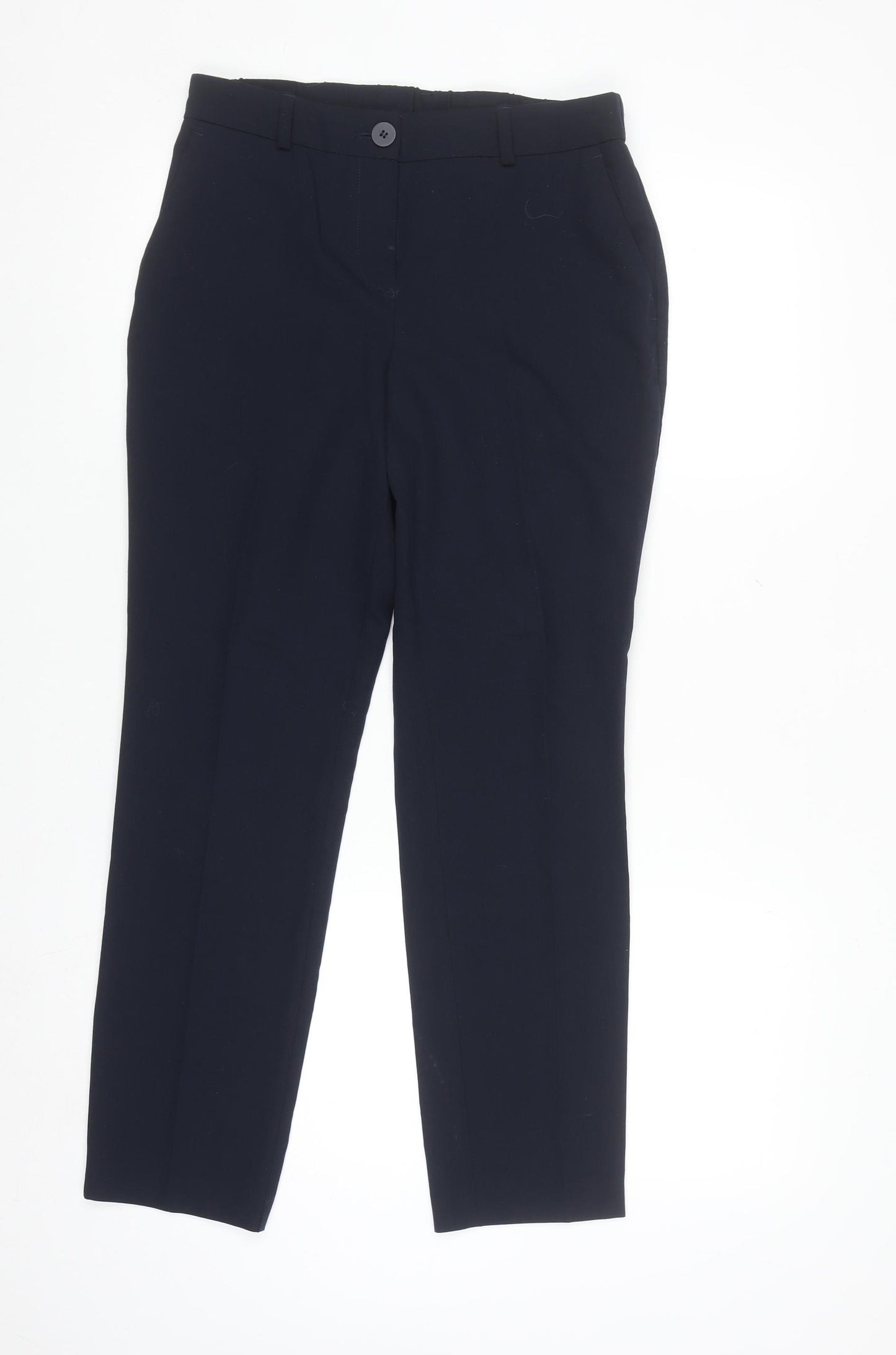 Dunnes Women’s Navy Slim Fit Work Trousers Size 8 Stretch