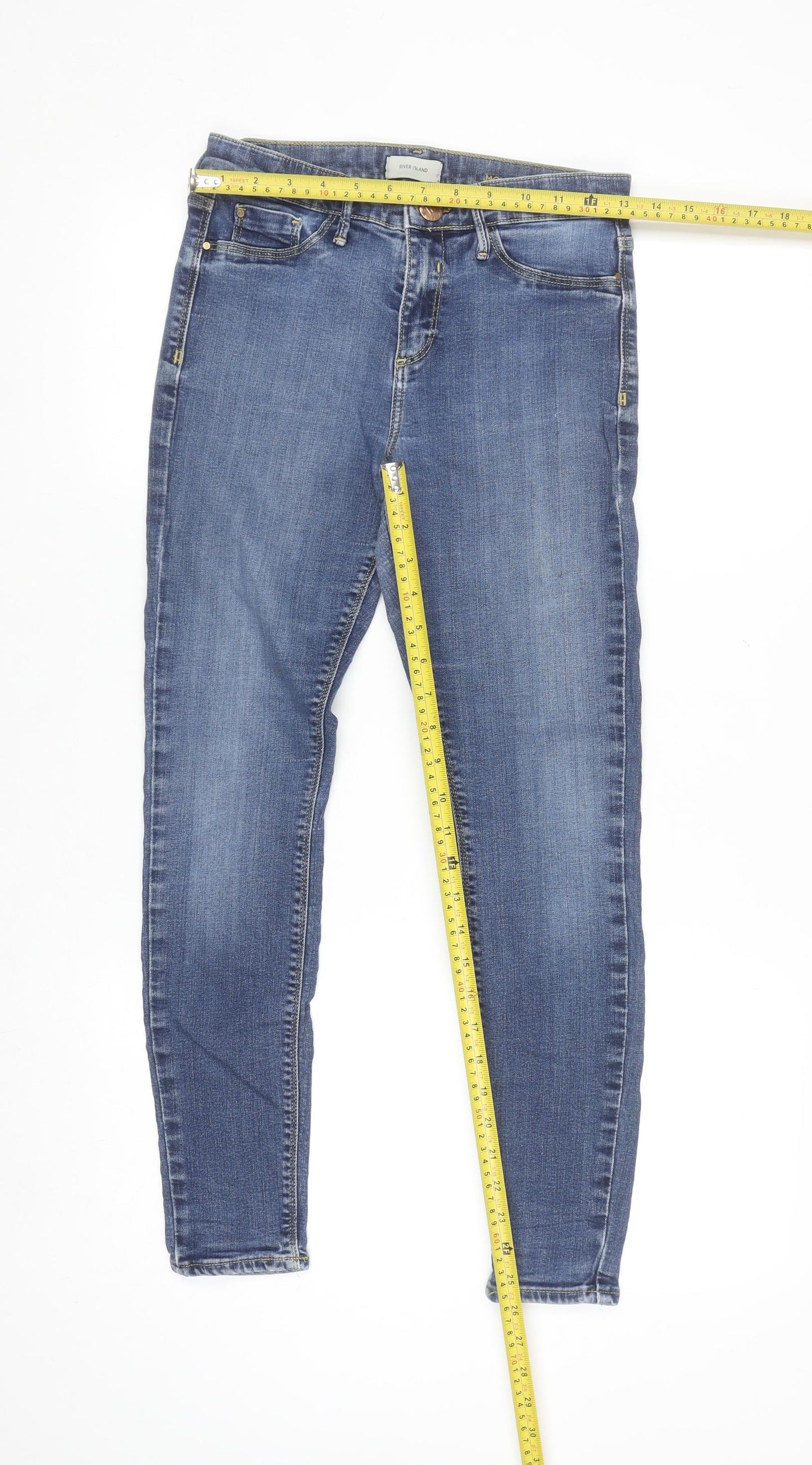 River Island Women’s Blue Skinny Denim Jeans Size 10