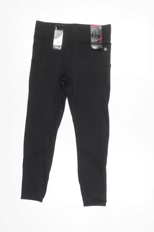 Dunnes Stores Women's Black 7/8 Ankle Leggings Size S Performance Sport