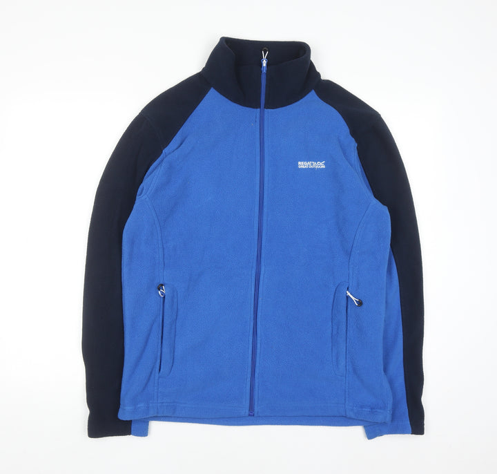 Regatta Mens Blue Full Zip Fleece Sweatshirt Small Outdoor