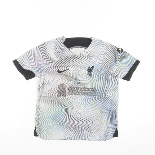Nike Boys White Multicoloured Liverpool FC Short Sleeve Football T-Shirt Size S