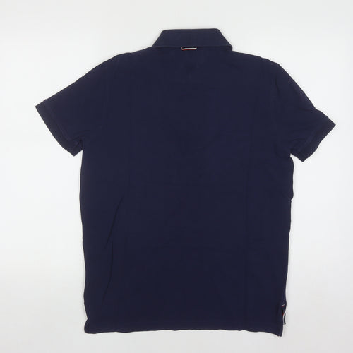 Tommy Hilfiger Men's Blue Regular Fit Cotton Polo Shirt M