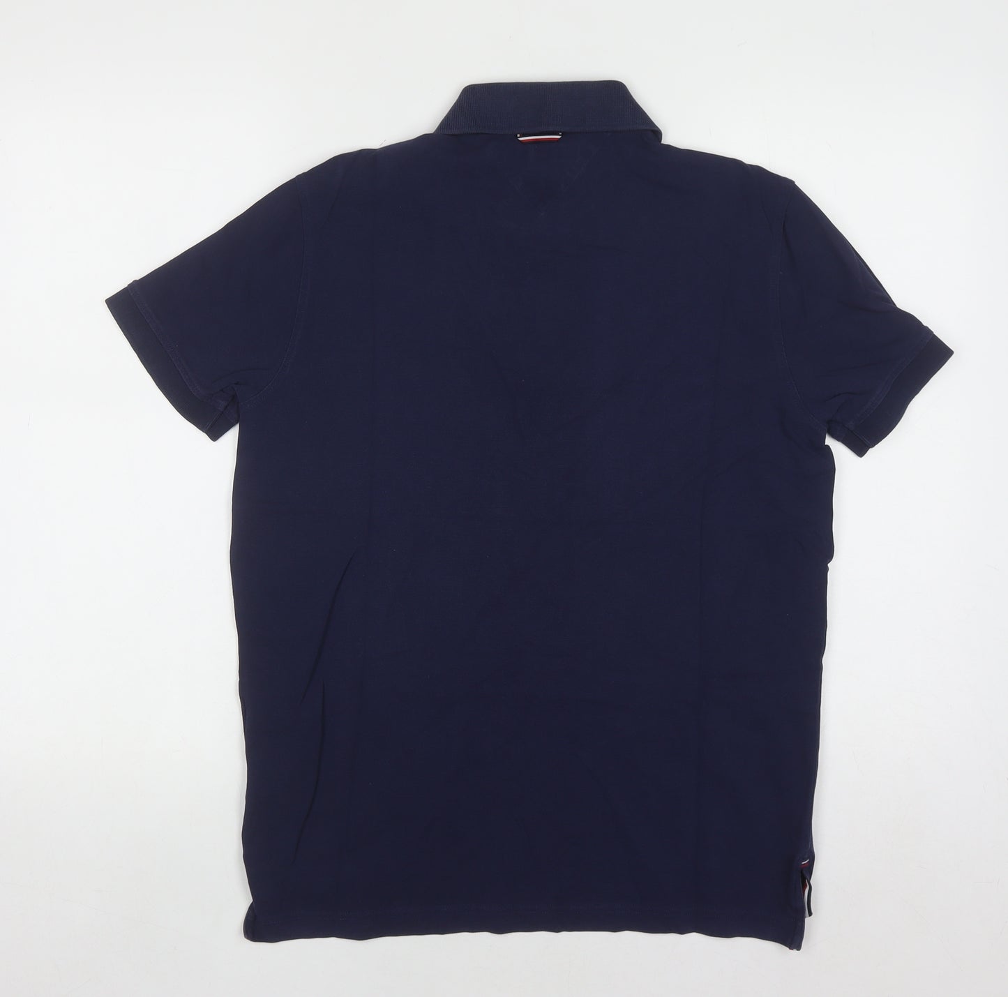 Tommy Hilfiger Men's Blue Regular Fit Cotton Polo Shirt M