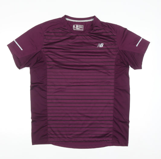 New Balance Men's Purple XL Athletic Running T-Shirt