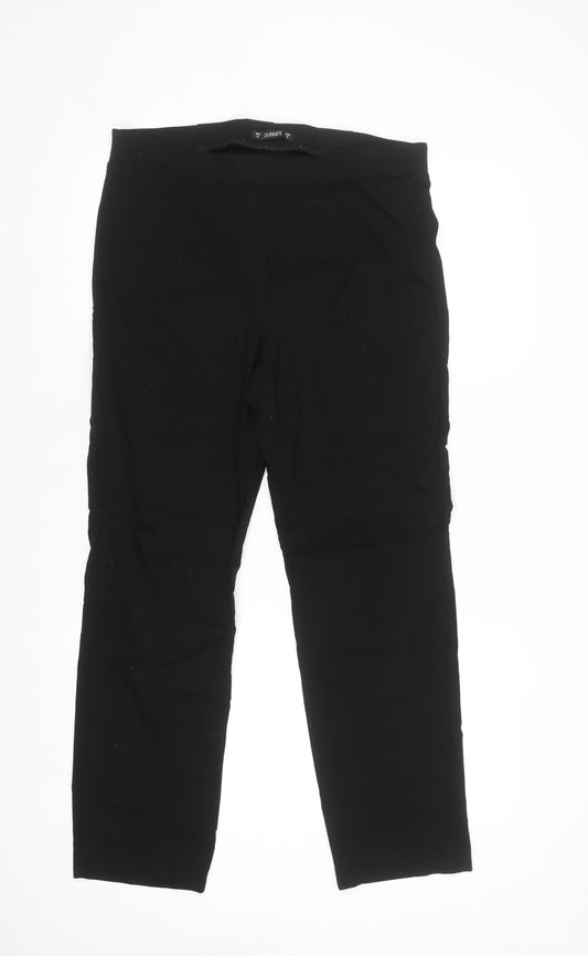 Dunnes Women's Black Slim Fit Stretch Trousers Size M
