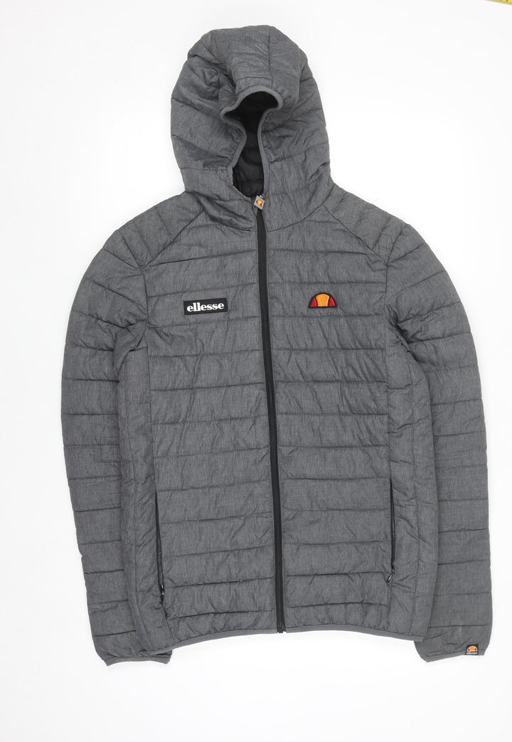 Ellesse Men's Grey XS Puffer Jacket Hooded Zip Winter Coat