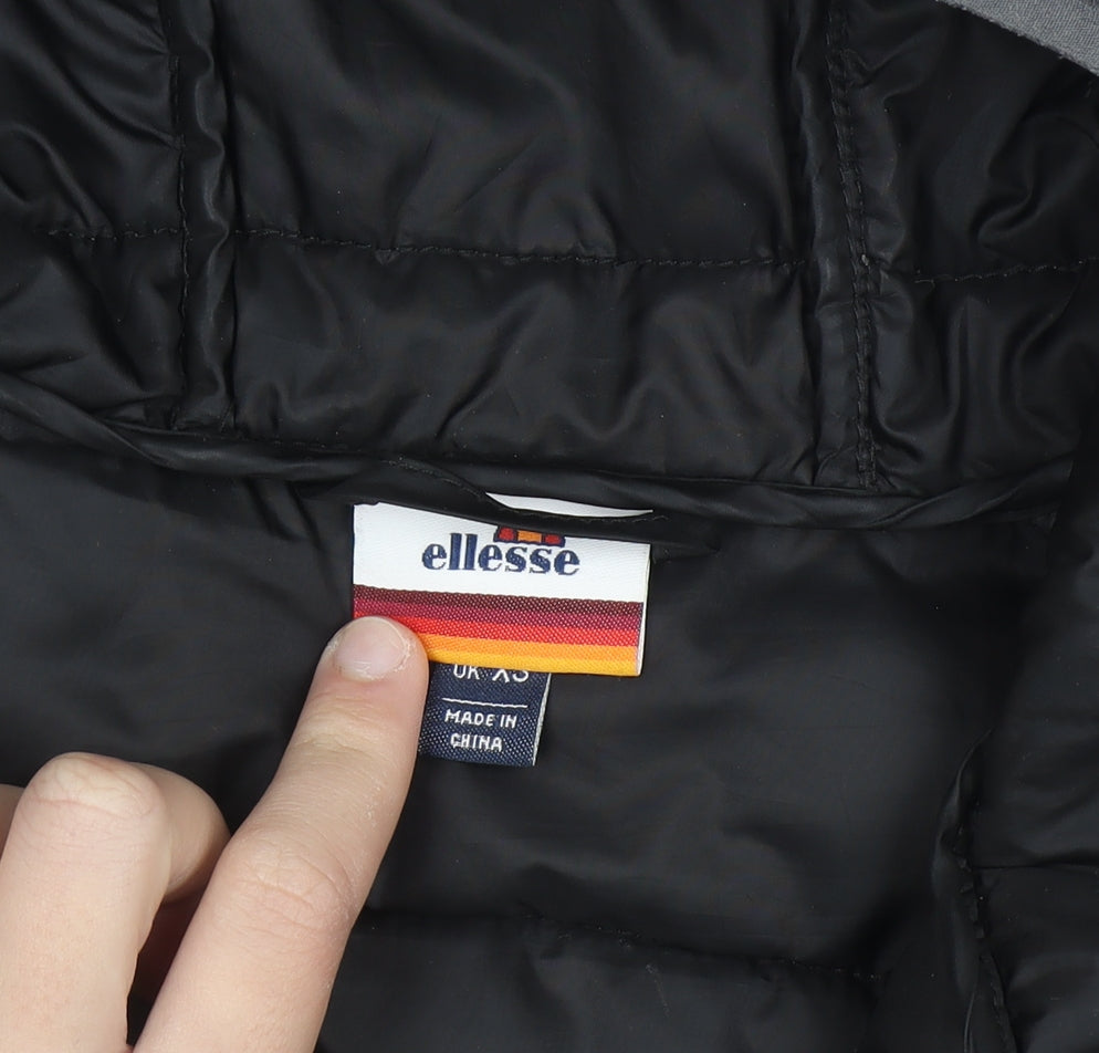 Ellesse Men's Grey XS Puffer Jacket Hooded Zip Winter Coat