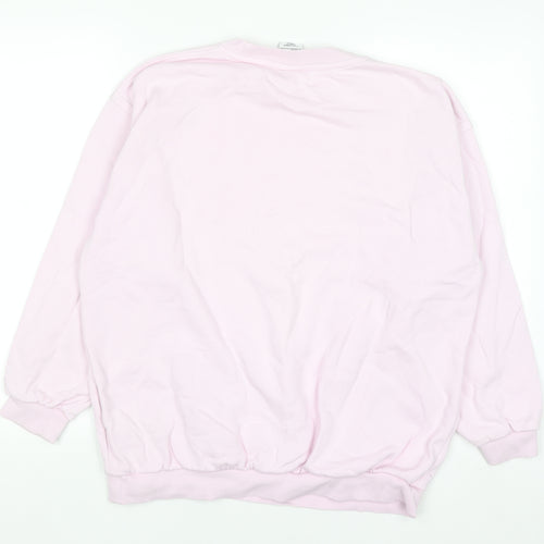 Nike Women's Pink Logo Crew Neck Pullover Sweatshirt XL