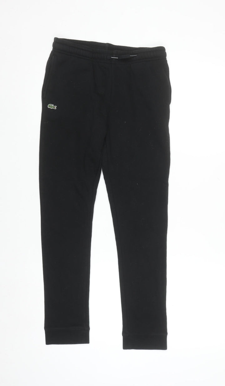 Lacoste Sport Women's Black Cotton Blend Jogger Trousers Size 14