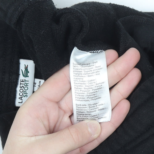 Lacoste Sport Women's Black Cotton Blend Jogger Trousers Size 14