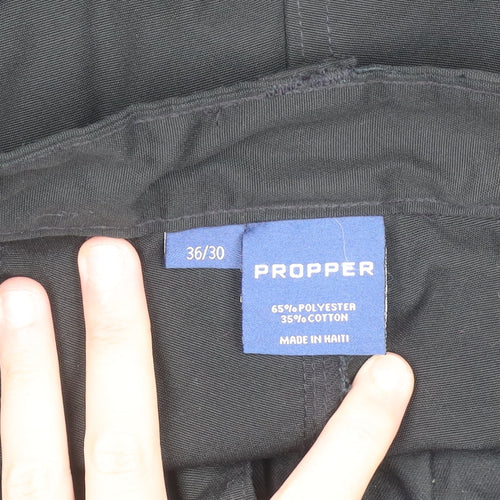 Propper Men's Black Cargo Work Trousers 36x30 Polyester Cotton
