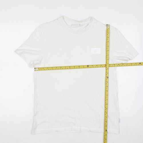 Calvin Klein Men's White Cotton Crew Neck T-Shirt Size L