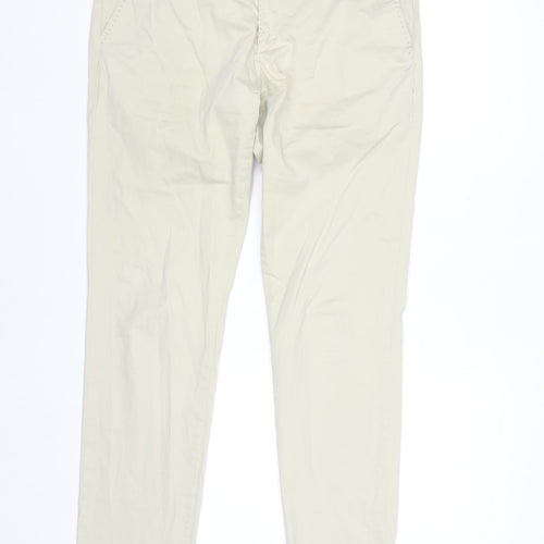 MMX Mens Beige Chino Trousers Size 32x34 Regular Fit Cotton