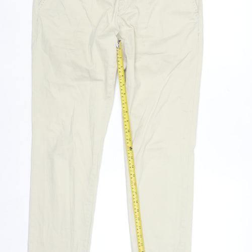 MMX Mens Beige Chino Trousers Size 32x34 Regular Fit Cotton