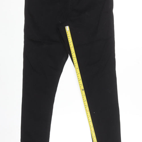 F&F Womens Black High Rise Jegging Size 12 Regular Stretch Cotton