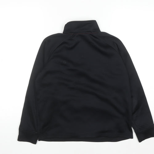 Canterbury Boys Black 12 Years 1/4 Zip Fleece Rugby Sweatshirt