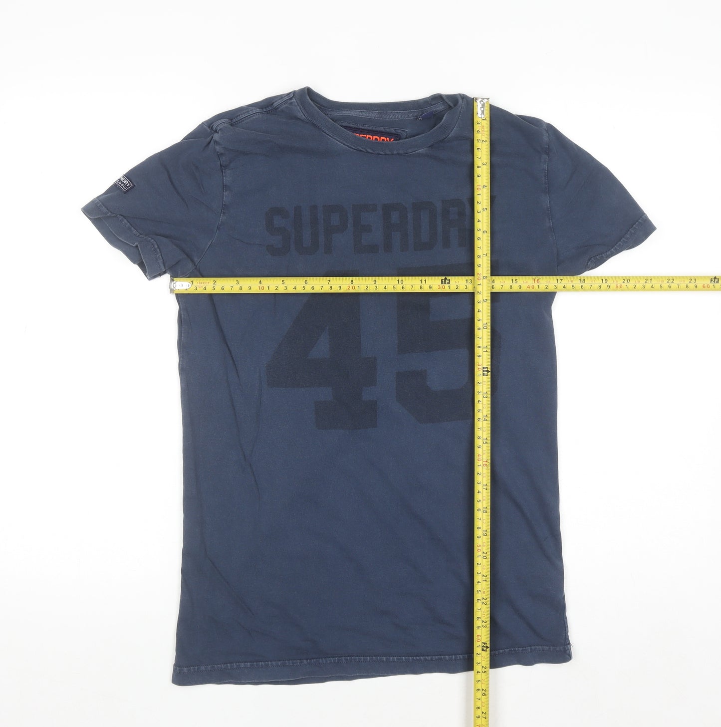 Superdry Men's Blue Heritage Washed Graphic T-Shirt Size S