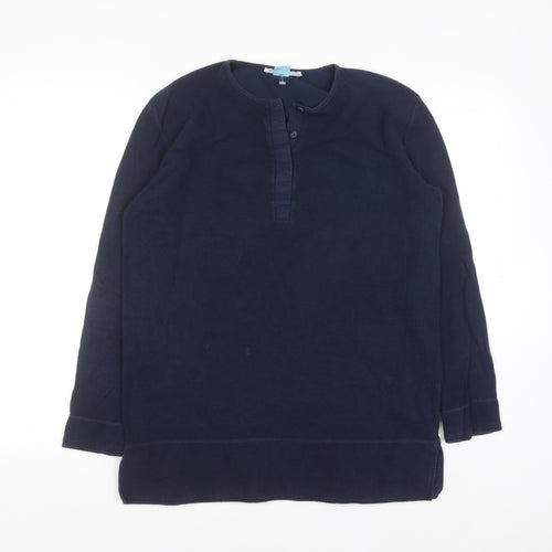 Monsoon Women’s Navy Blue Cotton Henley Jumper Size S