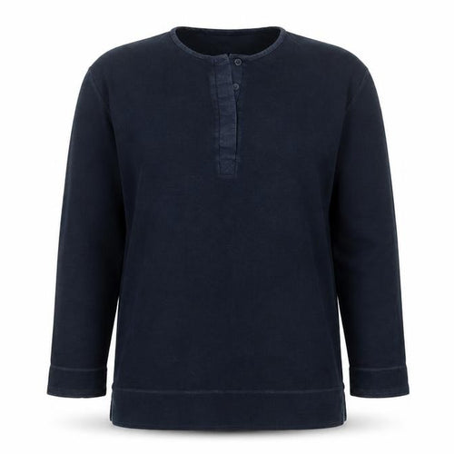 Monsoon Women’s Navy Blue Cotton Henley Jumper Size S