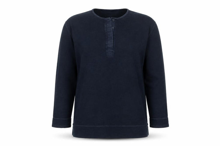 Monsoon Women’s Navy Blue Cotton Henley Jumper Size S