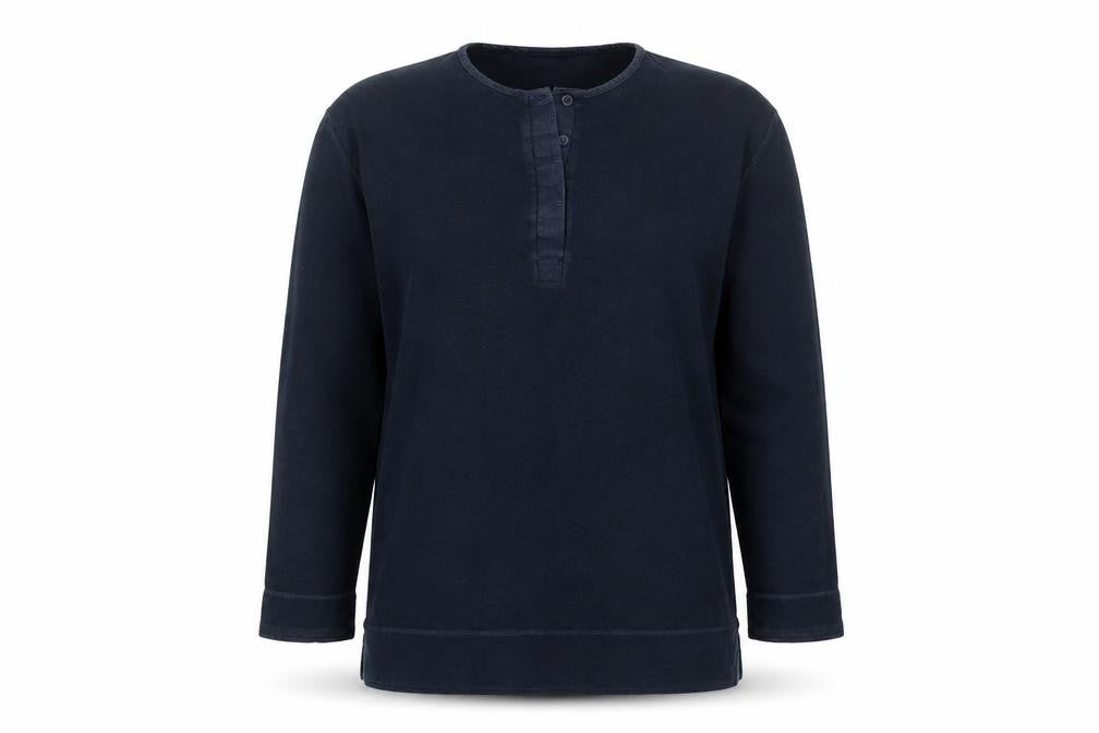 Monsoon Women’s Navy Blue Cotton Henley Jumper Size S