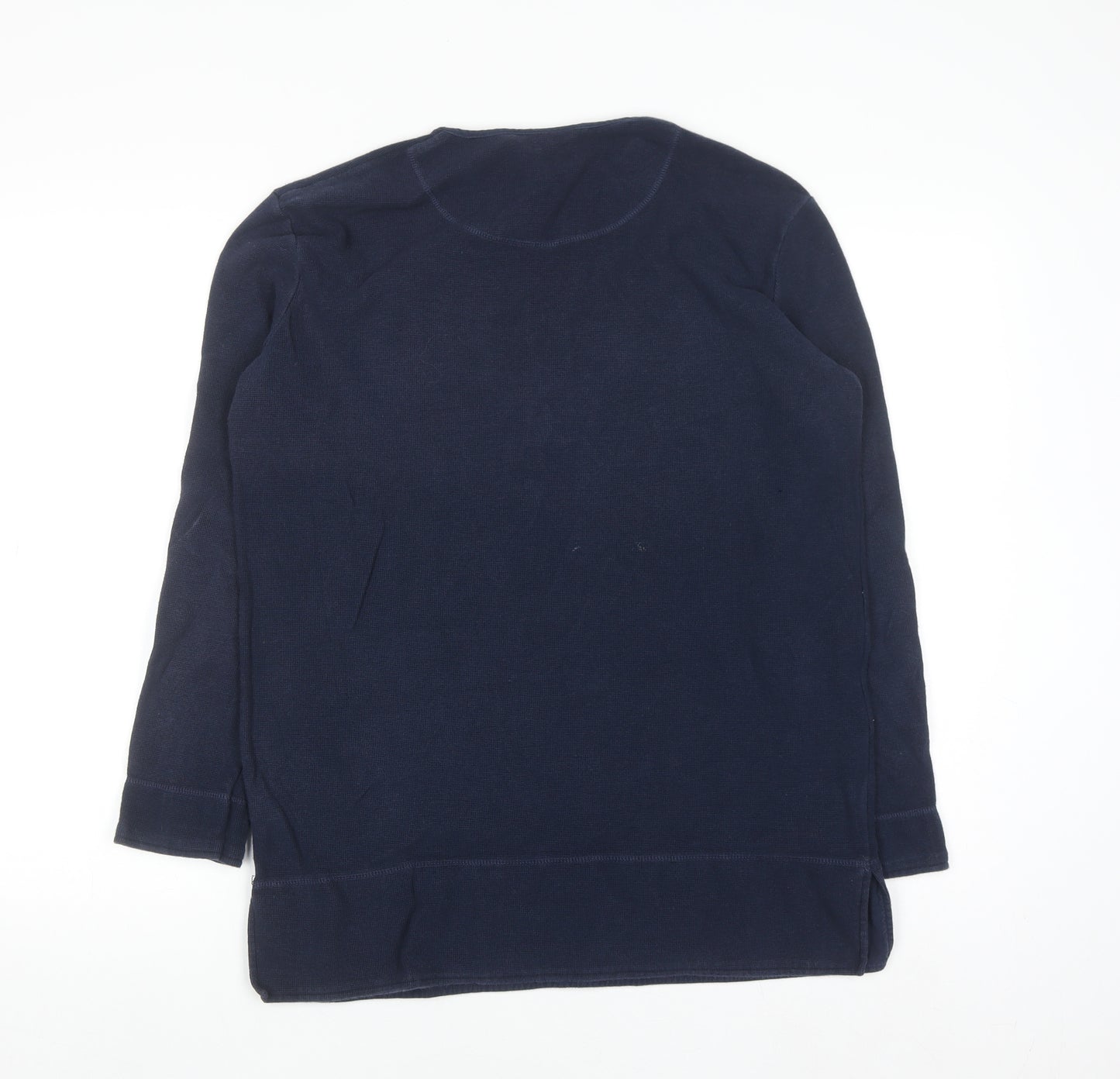 Monsoon Women’s Navy Blue Cotton Henley Jumper Size S