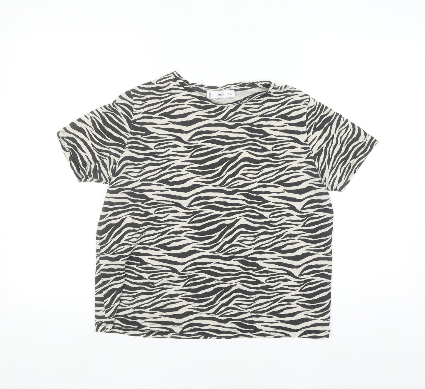 Marks & Spencer Men's Black White Zebra Print Cotton T-Shirt M