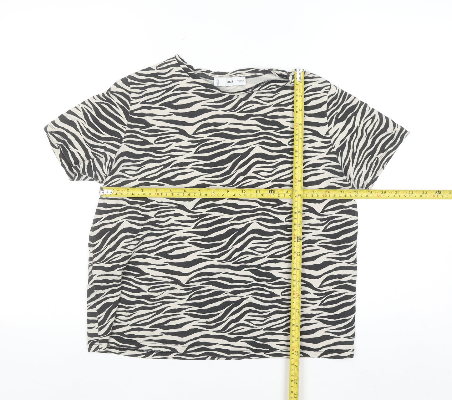 Marks & Spencer Men's Black White Zebra Print Cotton T-Shirt M