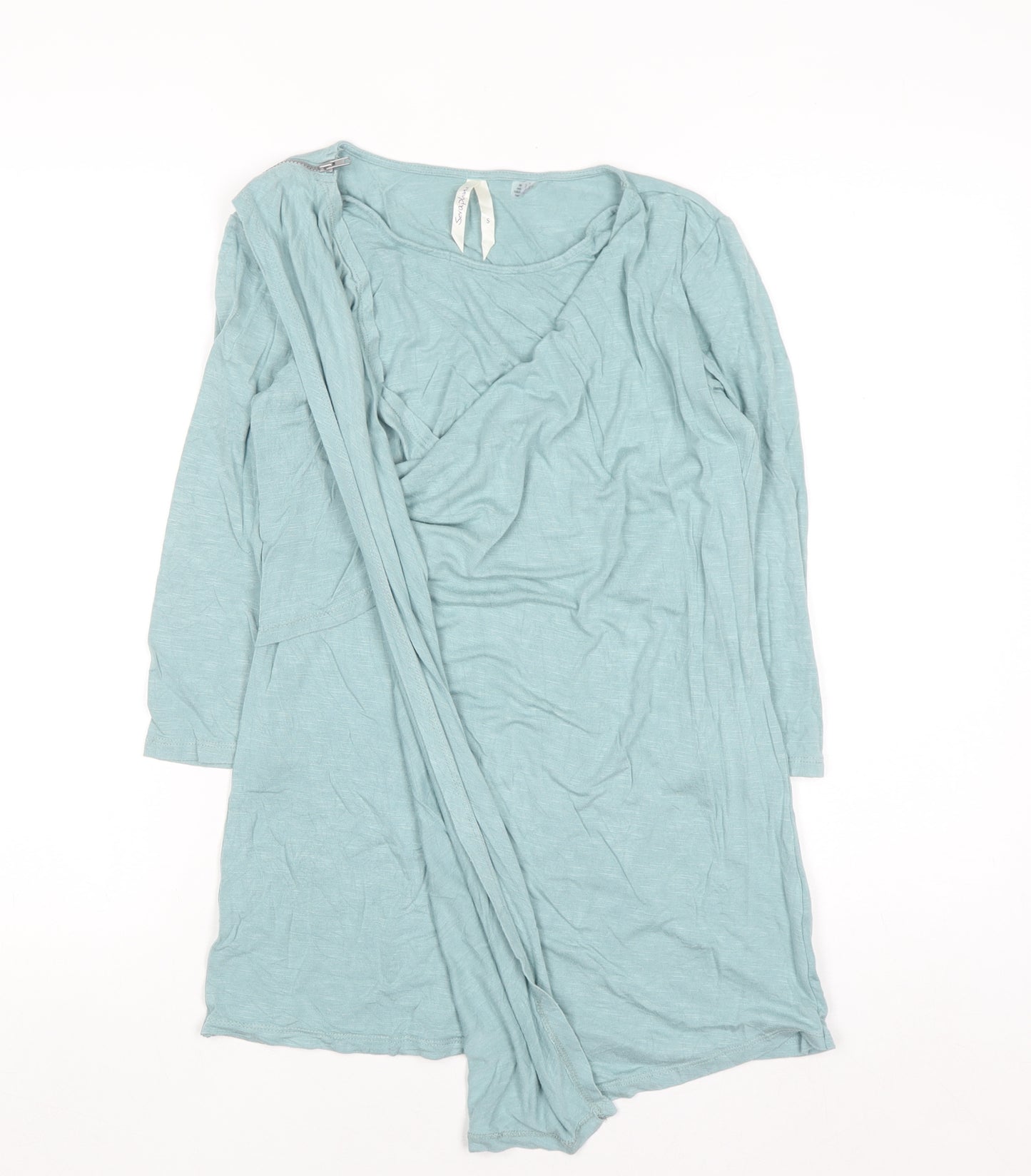 Seraphine Women Blue Wrap Maternity Blouse Size S
