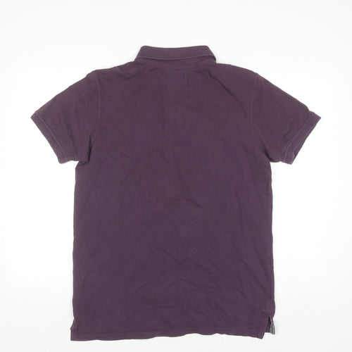 U.S. Polo Assn. Men's Purple 2XL Cotton Colourblock Polo Shirt