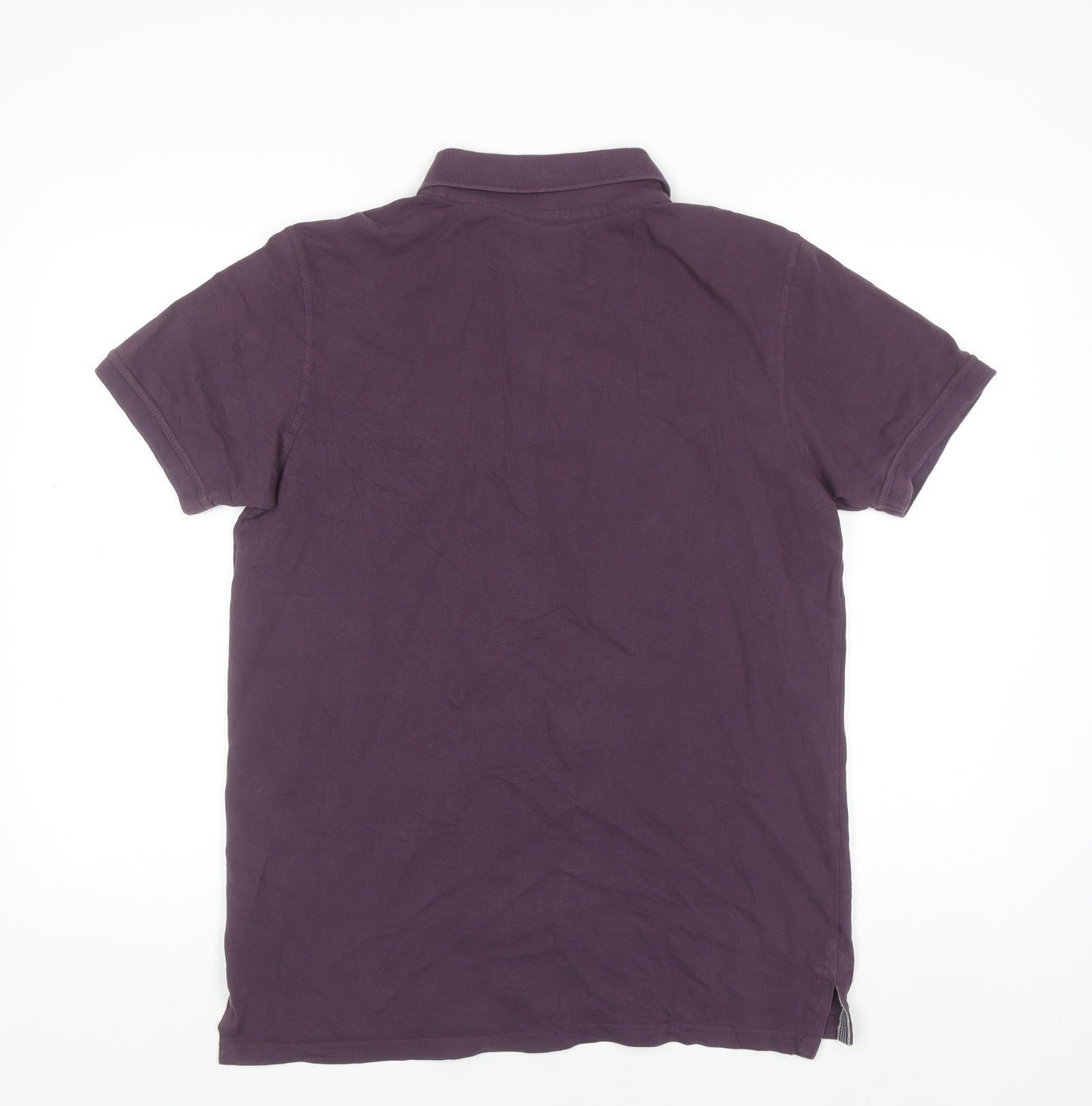 U.S. Polo Assn. Men's Purple 2XL Cotton Colourblock Polo Shirt