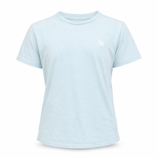 Good For Nothing Girls Blue Butterfly Logo T-Shirt 13-15 Years Cotton
