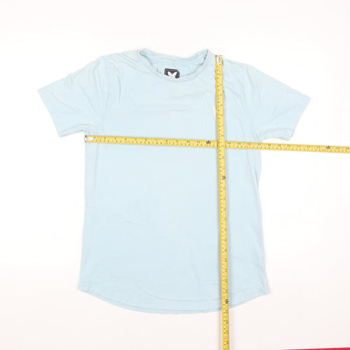 Good For Nothing Girls Blue Butterfly Logo T-Shirt 13-15 Years Cotton