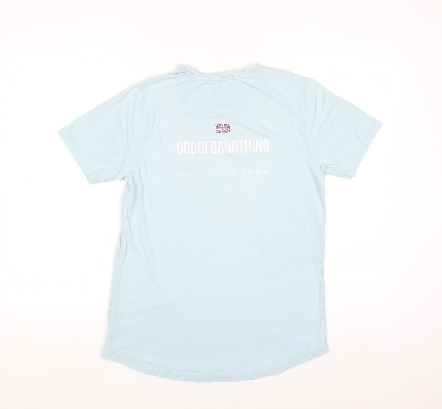 Good For Nothing Girls Blue Butterfly Logo T-Shirt 13-15 Years Cotton
