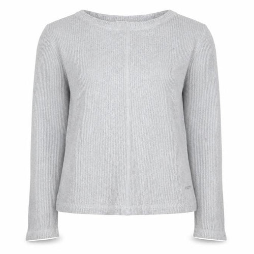 Oysho Women Grey Knit Long Sleeve Crew Neck Pullover Jumper XS