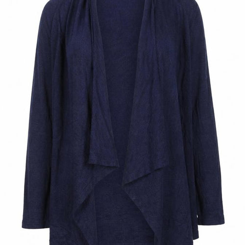 JoJo Maman Bébé Women's Blue Open Knit Long Sleeve Cardigan M