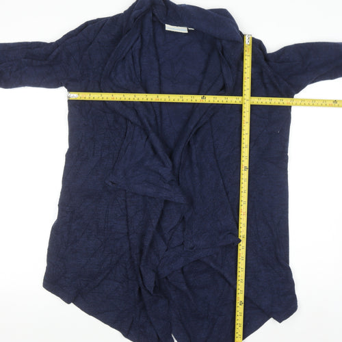 JoJo Maman Bébé Women's Blue Open Knit Long Sleeve Cardigan M