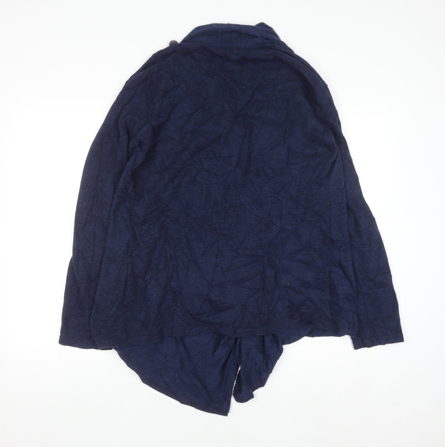 JoJo Maman Bébé Women's Blue Open Knit Long Sleeve Cardigan M