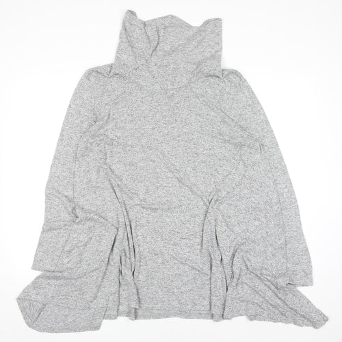 Voulez Vous Womens Grey Roll Neck Long Sleeve Pullover Jumper XL