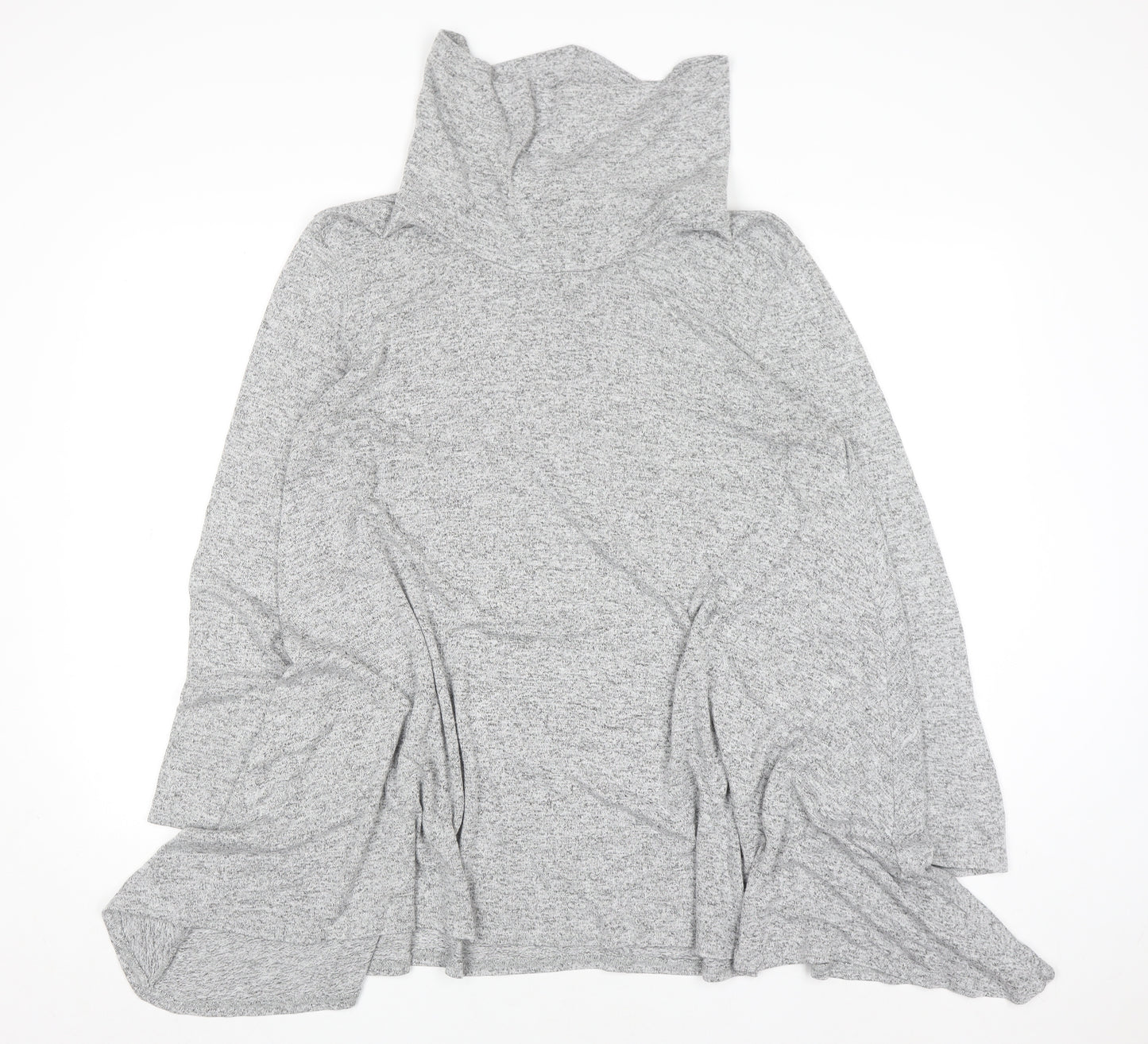 Voulez Vous Womens Grey Roll Neck Long Sleeve Pullover Jumper XL