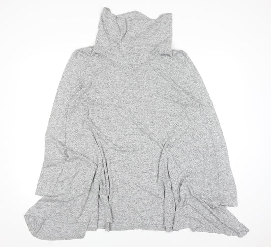 Voulez Vous Womens Grey Roll Neck Long Sleeve Pullover Jumper XL