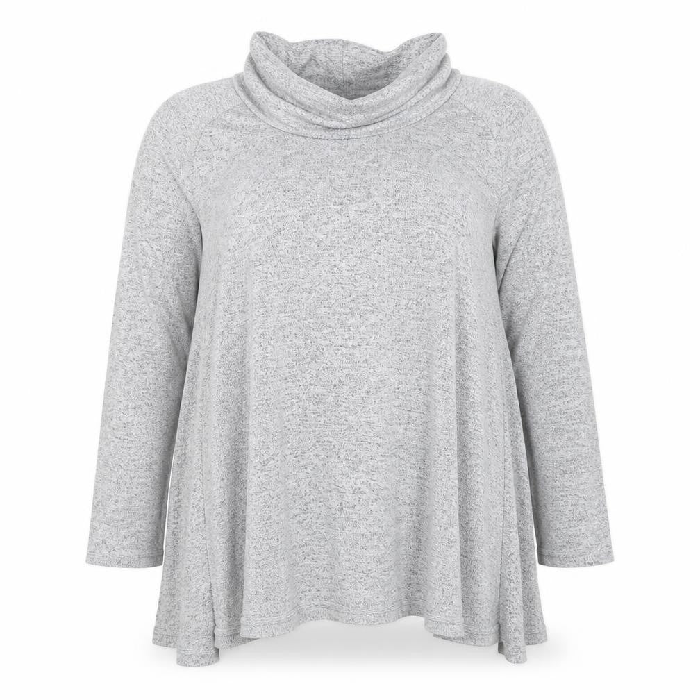 Front view of Voulez Vous women’s grey roll neck long sleeve jumper xl