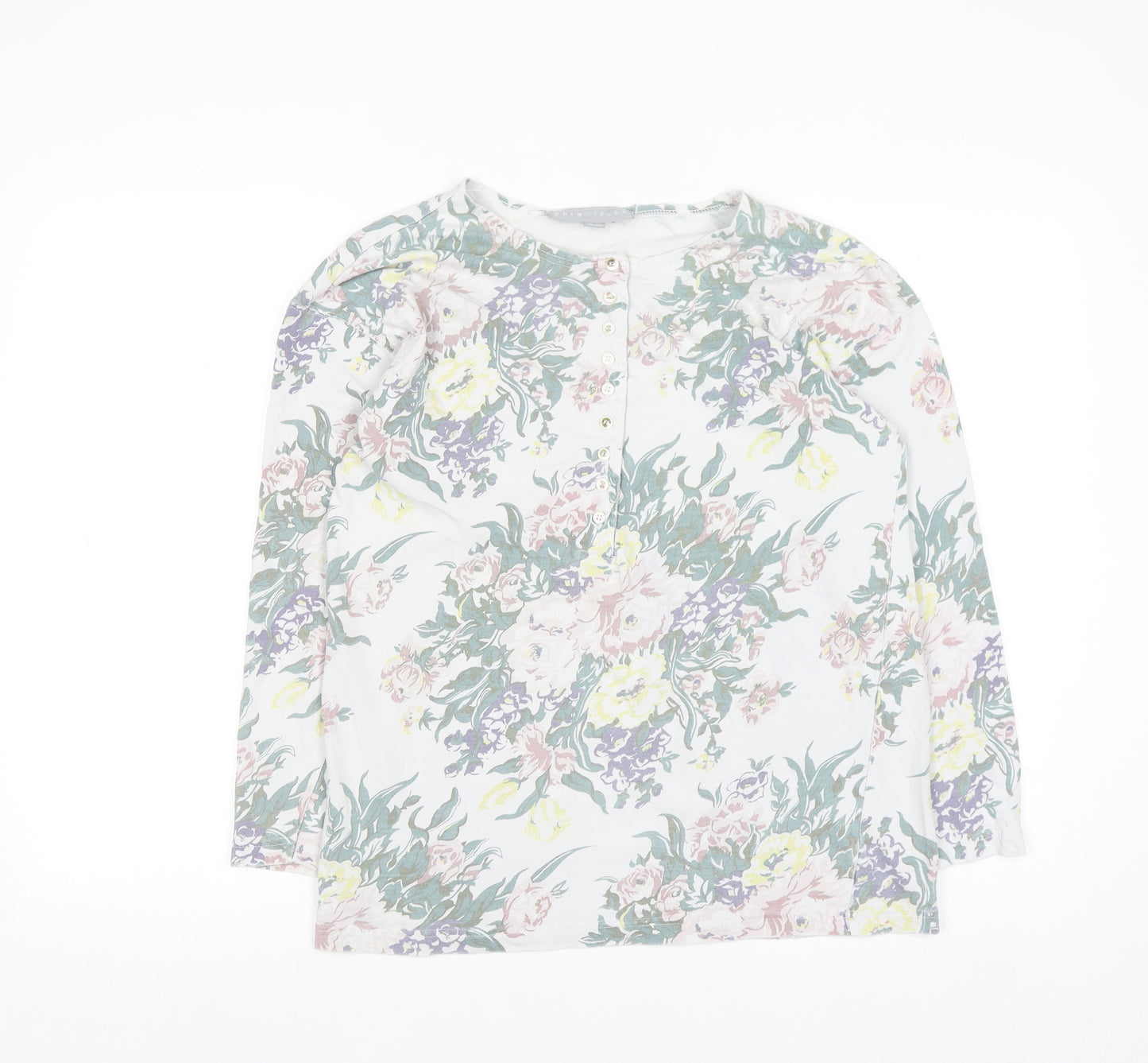 Principles Women’s Multicoloured Floral Jersey Long Sleeve Top Size 10/12