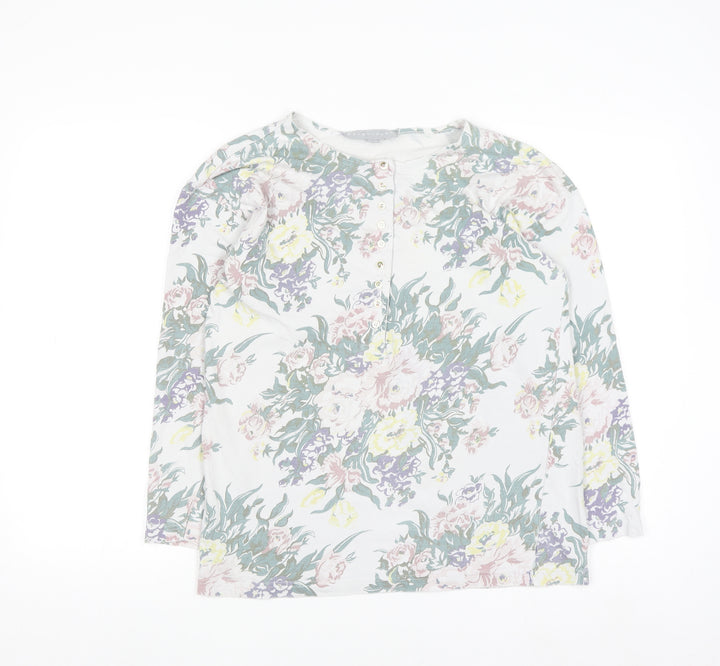 Principles Women’s Multicoloured Floral Jersey Long Sleeve Top Size 10/12