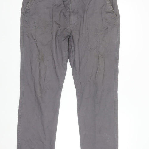Dunnes Stores Men's Grey Chino Trousers 38x29 Regular Fit