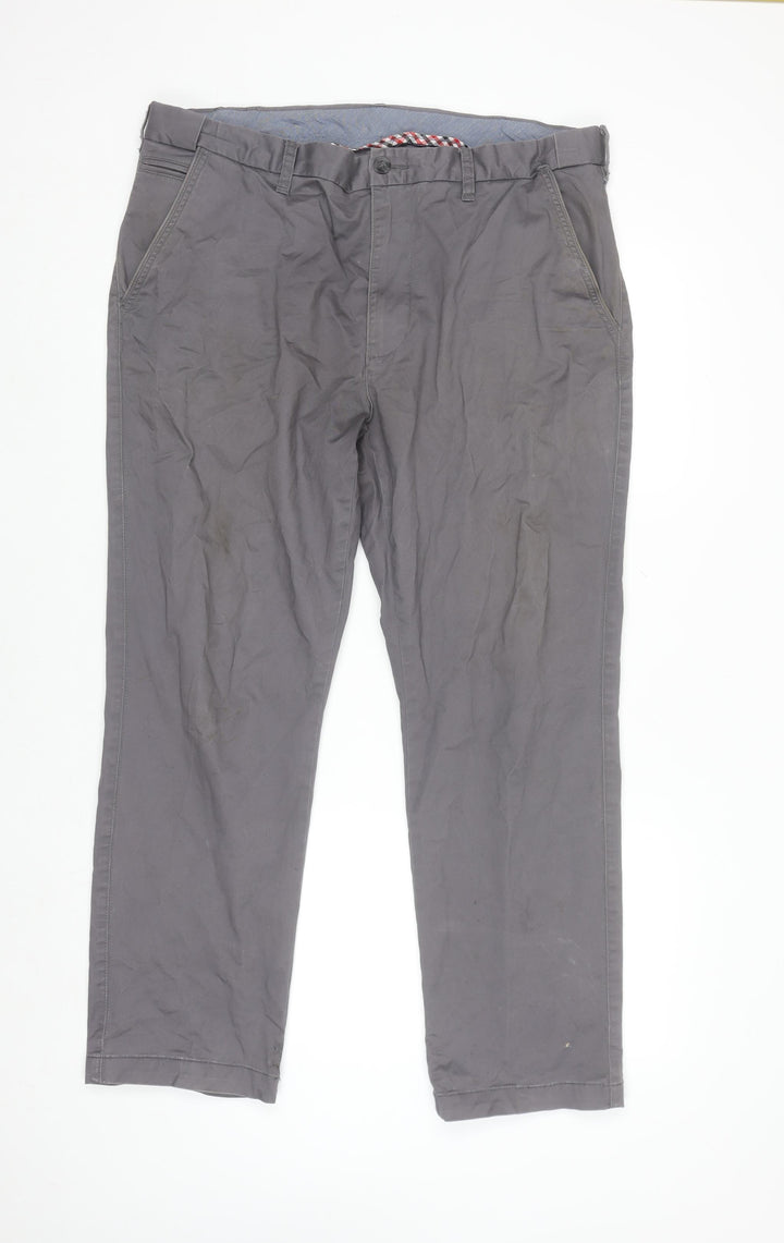 Dunnes Stores Men's Grey Chino Trousers 38x29 Regular Fit
